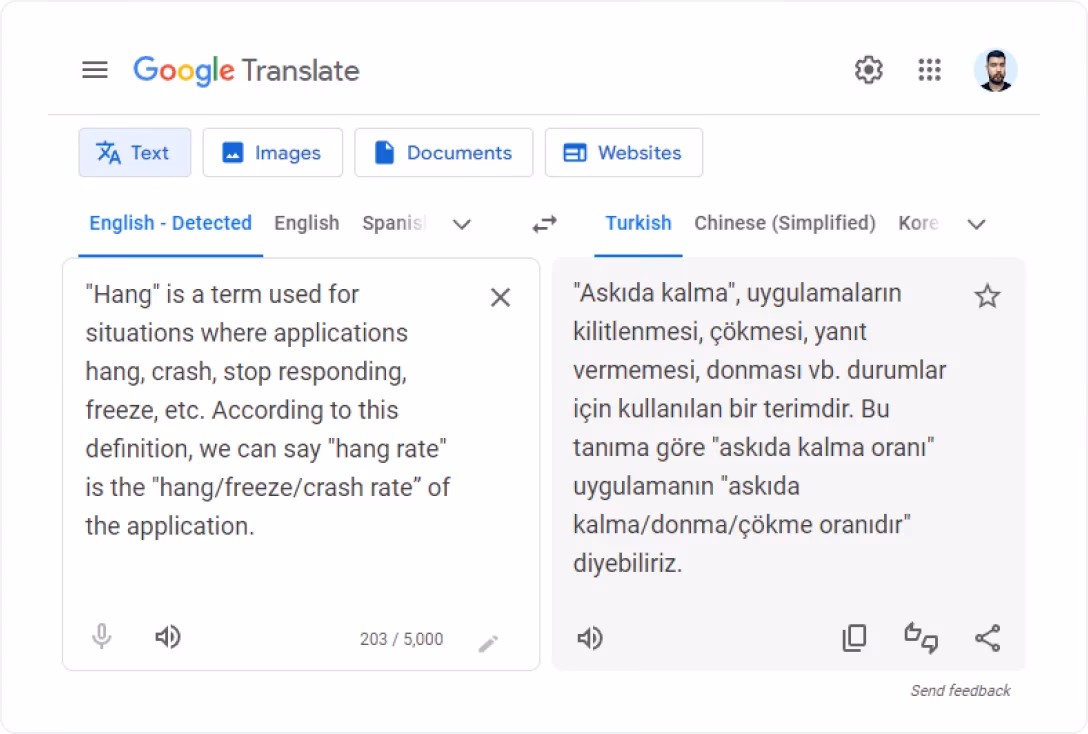¿Cómo traducir una frase?
