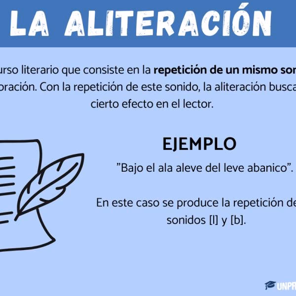 ¿Qué es la aliteración y 3 ejemplos?
