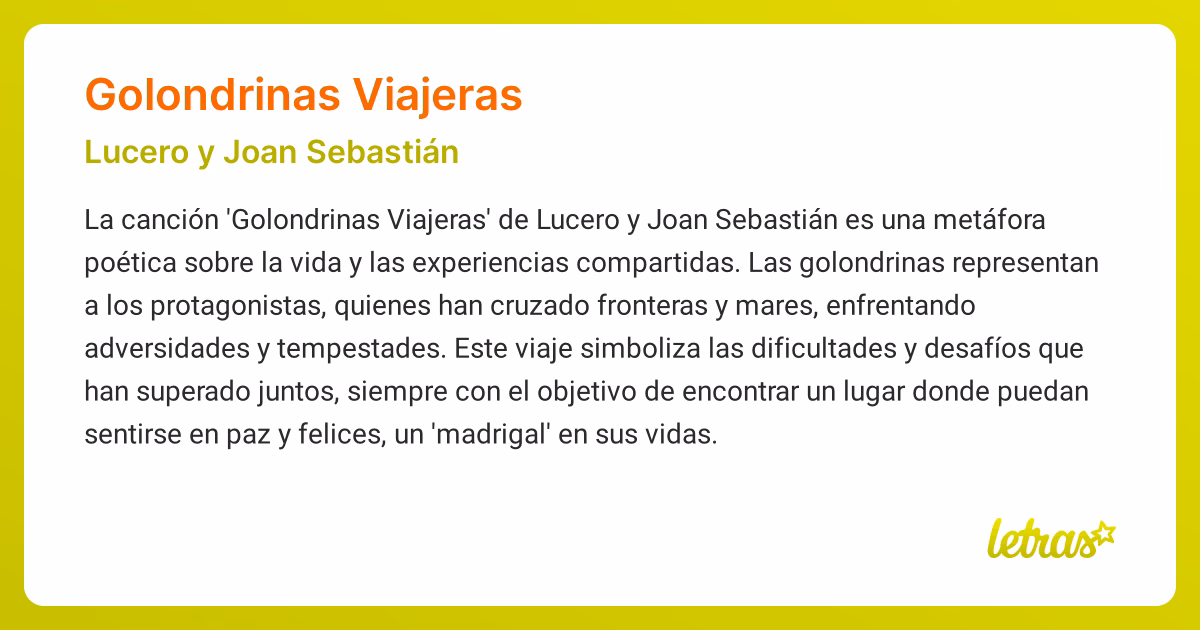 ¿Qué idea representan las golondrinas?