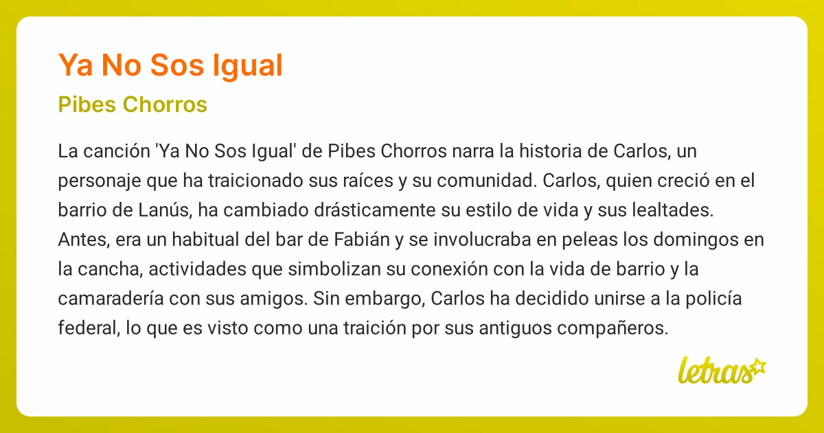 ¿Qué dice Trueno en Ya no sos igual?